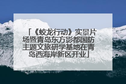 《蛟龙行动》实景片场暨青岛东方影都国防主题文旅研学基地在青岛西海岸新区开业