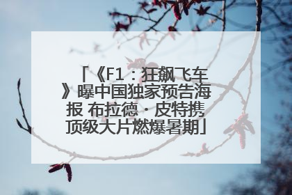 《F1：狂飙飞车》曝中国独家预告海报 布拉德・皮特携顶级大片燃爆暑期