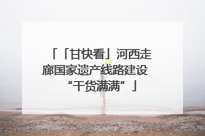 「甘快看」河西走廊国家遗产线路建设“干货满满”