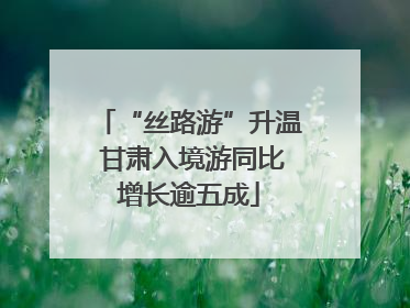 “丝路游”升温 甘肃入境游同比增长逾五成