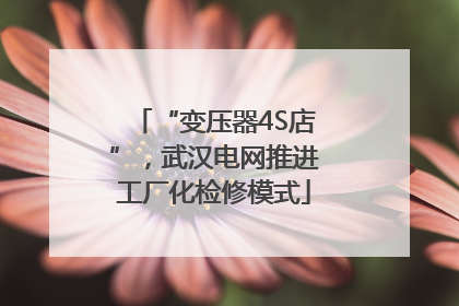 “变压器4S店”，武汉电网推进工厂化检修模式