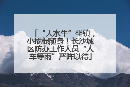 “大水牛”坐镇，小撬棍随身！长沙城区防办工作人员“人车等雨”严阵以待
