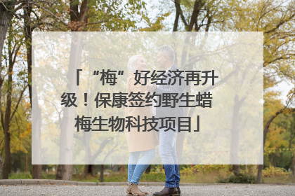 “梅”好经济再升级！保康签约野生蜡梅生物科技项目