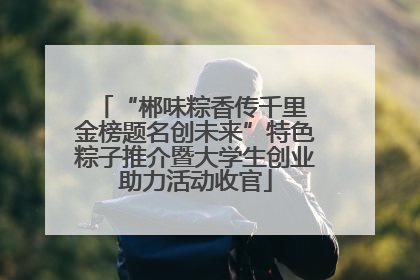 “郴味粽香传千里 金榜题名创未来”特色粽子推介暨大学生创业助力活动收官