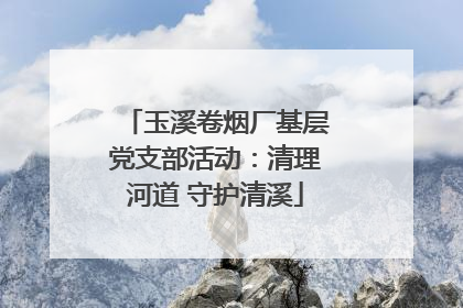 玉溪卷烟厂基层党支部活动：清理河道 守护清溪