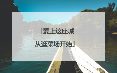 爱上这座城 从逛菜场开始