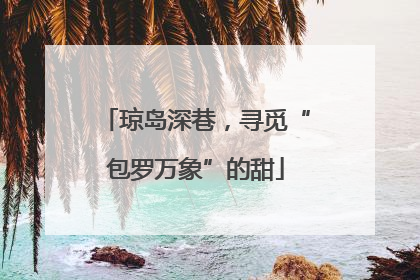 琼岛深巷，寻觅“包罗万象”的甜