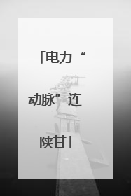 电力“动脉”连陕甘
