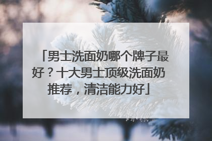 男士洗面奶哪个牌子最好？十大男士顶级洗面奶推荐，清洁能力好