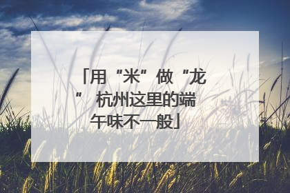 用“米”做“龙” 杭州这里的端午味不一般