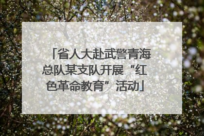 省人大赴武警青海总队某支队开展“红色革命教育”活动