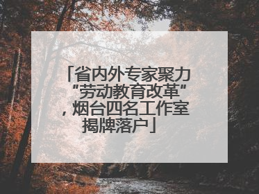 省内外专家聚力“劳动教育改革”，烟台四名工作室揭牌落户