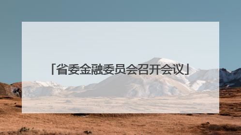 省委金融委员会召开会议