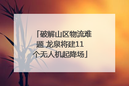 破解山区物流难题 龙泉将建11个无人机起降场