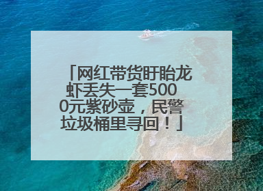 网红带货盱眙龙虾丢失一套5000元紫砂壶，民警垃圾桶里寻回！
