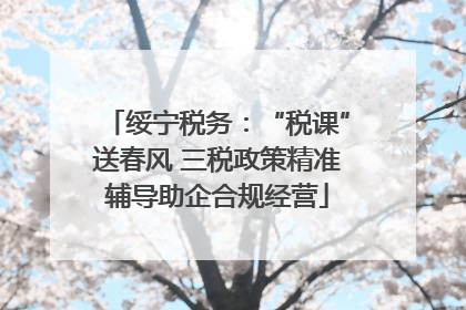 绥宁税务：“税课”送春风 三税政策精准辅导助企合规经营
