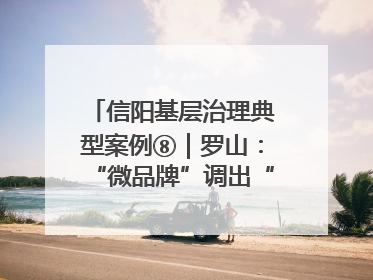 信阳基层治理典型案例⑧｜罗山：“微品牌”调出“大和谐”
