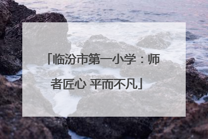 临汾市第一小学：师者匠心 平而不凡