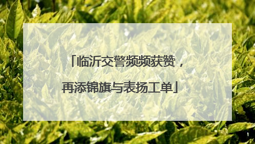 临沂交警频频获赞，再添锦旗与表扬工单