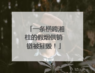 一条横跨湘桂的假烟供销链被摧毁！