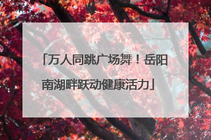 万人同跳广场舞！岳阳南湖畔跃动健康活力