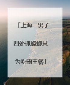 上海一男子四处抓蟑螂只为吃霸王餐