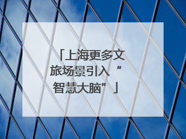 上海更多文旅场景引入“智慧大脑”