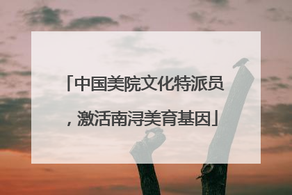 中国美院文化特派员，激活南浔美育基因