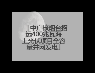 中广核烟台招远400兆瓦海上光伏项目全容量并网发电