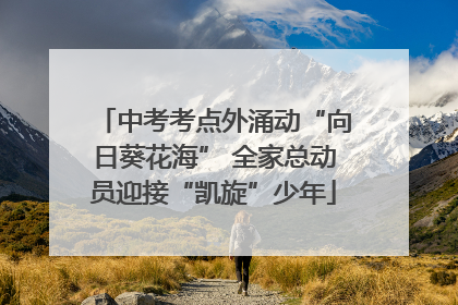 中考考点外涌动“向日葵花海” 全家总动员迎接“凯旋”少年