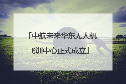 中航未来华东无人机飞训中心正式成立