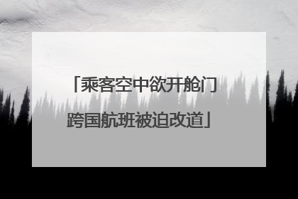 乘客空中欲开舱门 跨国航班被迫改道