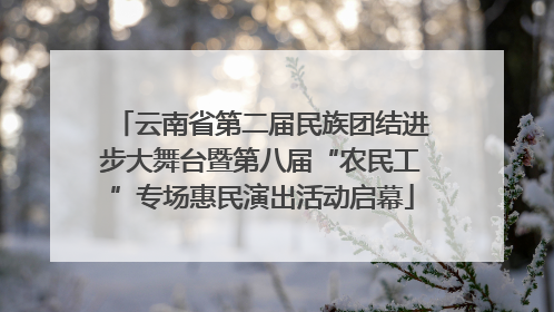云南省第二届民族团结进步大舞台暨第八届“农民工”专场惠民演出活动启幕