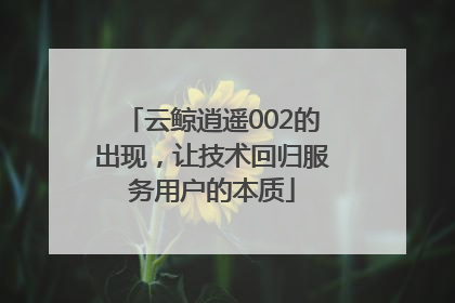 云鲸逍遥002的出现，让技术回归服务用户的本质