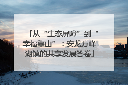 从“生态屏障”到“幸福靠山”：安龙万峰湖镇的共享发展答卷