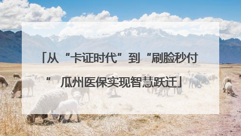 从“卡证时代”到“刷脸秒付” 瓜州医保实现智慧跃迁