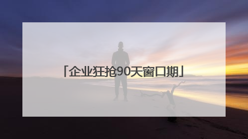 企业狂抢90天窗口期