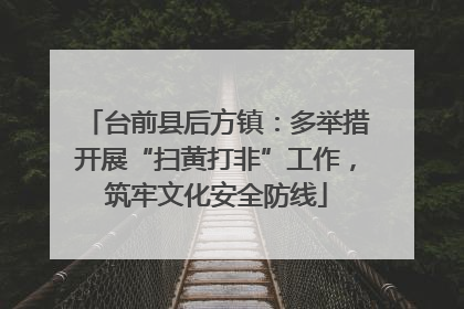 台前县后方镇：多举措开展“扫黄打非”工作，筑牢文化安全防线