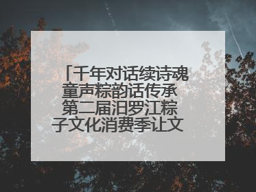 千年对话续诗魂 童声粽韵话传承 第二届汨罗江粽子文化消费季让文化“活”在当下