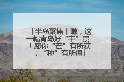 半岛聚焦丨瞧，这一幅青岛好“丰”景！愿你“芒”有所获，“种”有所得