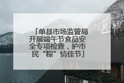 单县市场监管局开展端午节食品安全专项检查，护市民“粽”情佳节
