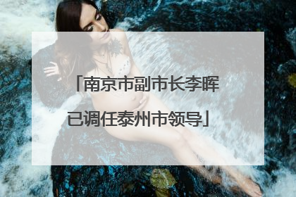 南京市副市长李晖已调任泰州市领导
