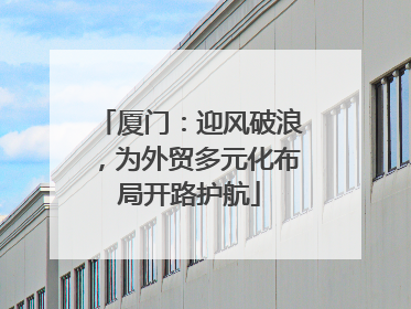 厦门：迎风破浪，为外贸多元化布局开路护航