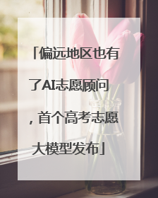 偏远地区也有了AI志愿顾问，首个高考志愿大模型发布