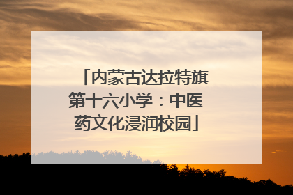 内蒙古达拉特旗第十六小学：中医药文化浸润校园