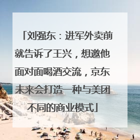 刘强东：进军外卖前就告诉了王兴，想邀他面对面喝酒交流，京东未来会打造一种与美团不同的商业模式
