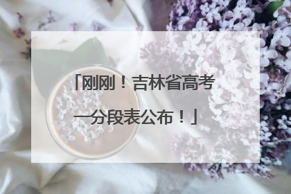 刚刚！吉林省高考一分段表公布！