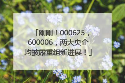 刚刚！000625，600006，两大央企均披露重组新进展！