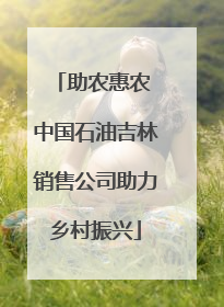助农惠农 中国石油吉林销售公司助力乡村振兴