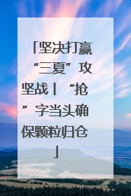 坚决打赢“三夏”攻坚战丨“抢”字当头确保颗粒归仓